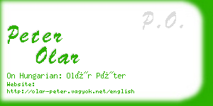 peter olar business card